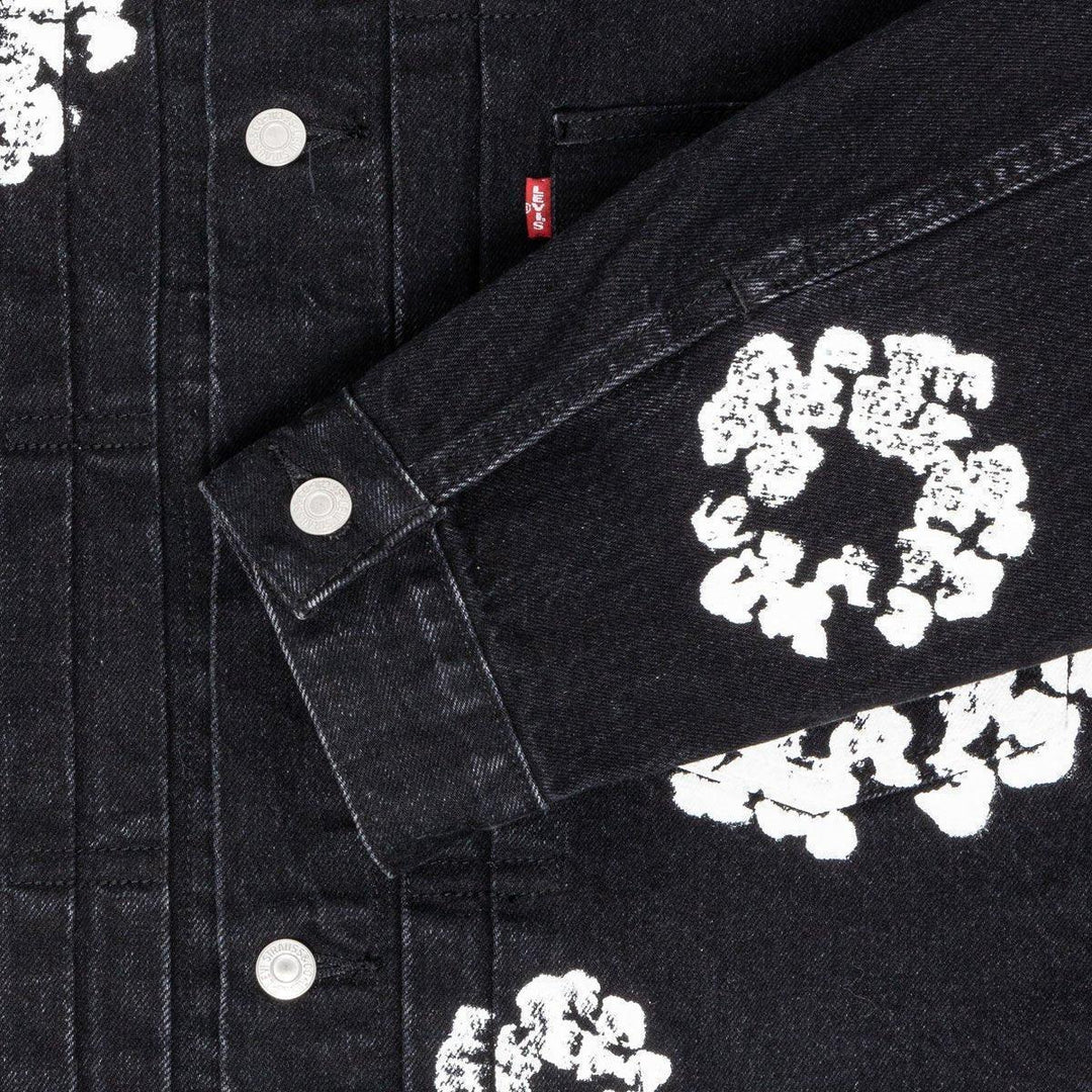 Denim Tears x Levi's Wreath Jean Jacket Black