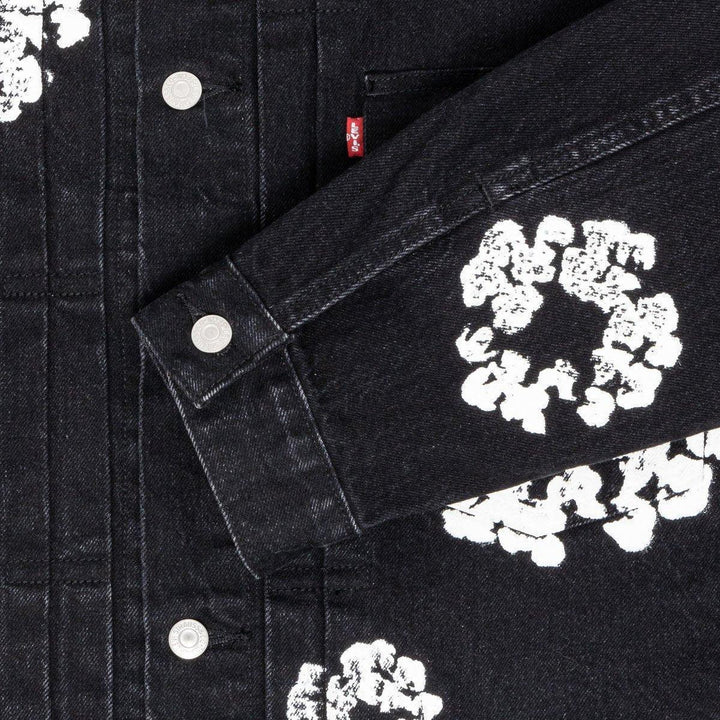Denim Tears x Levi's Wreath Jean Jacket Black