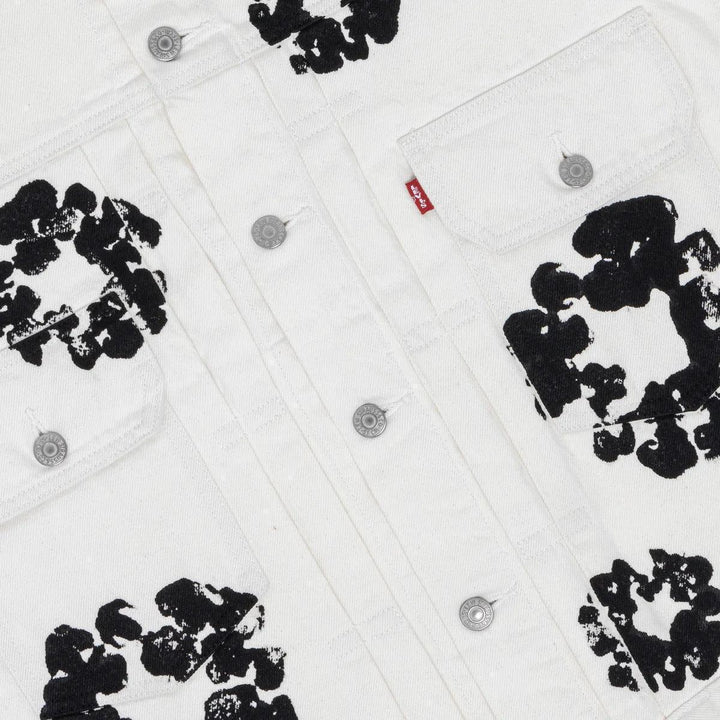Denim Tears x Levi's Wreath Jean Jacket White