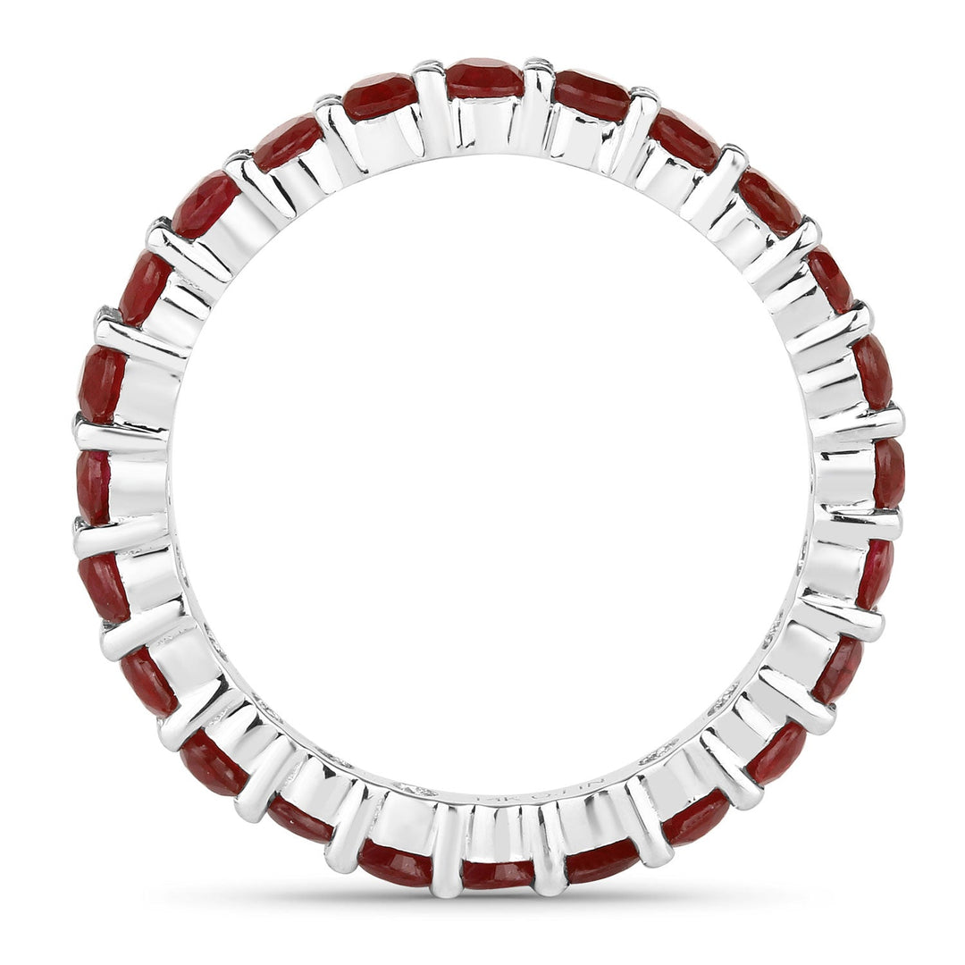1.63 Carat Genuine Ruby 14K White Gold Ring