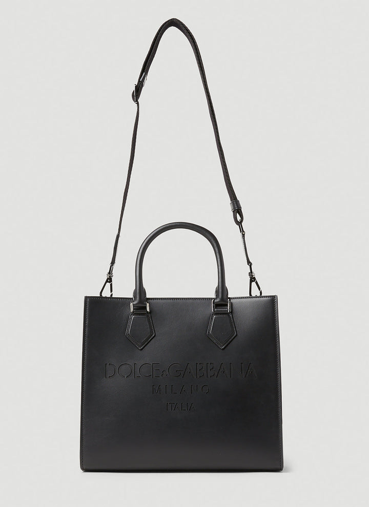 Dolce & Gabbana Men Debossed Logo Tote Bag