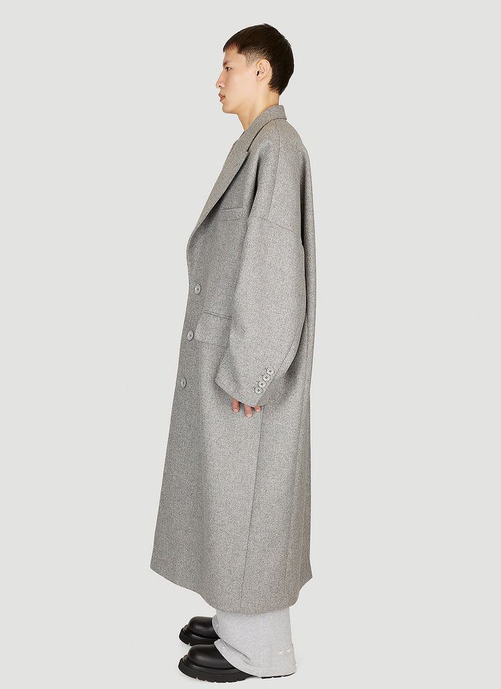 Dolce & Gabbana Men Double-Breasted Wool Coat