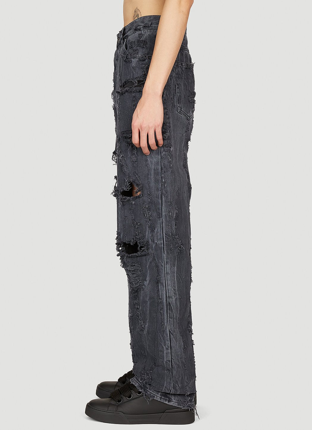 Dolce &amp; Gabbana Men Distressed Denim Jeans
