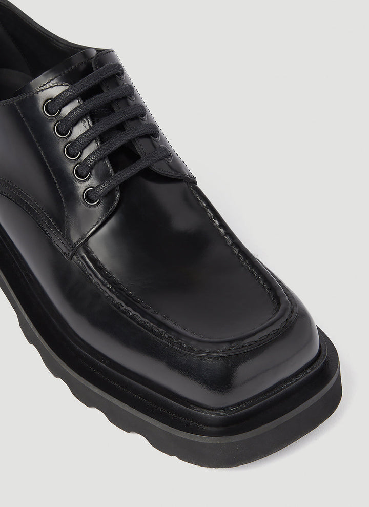 Dolce &amp; Gabbana Men Brushed Leather Derby Shoes