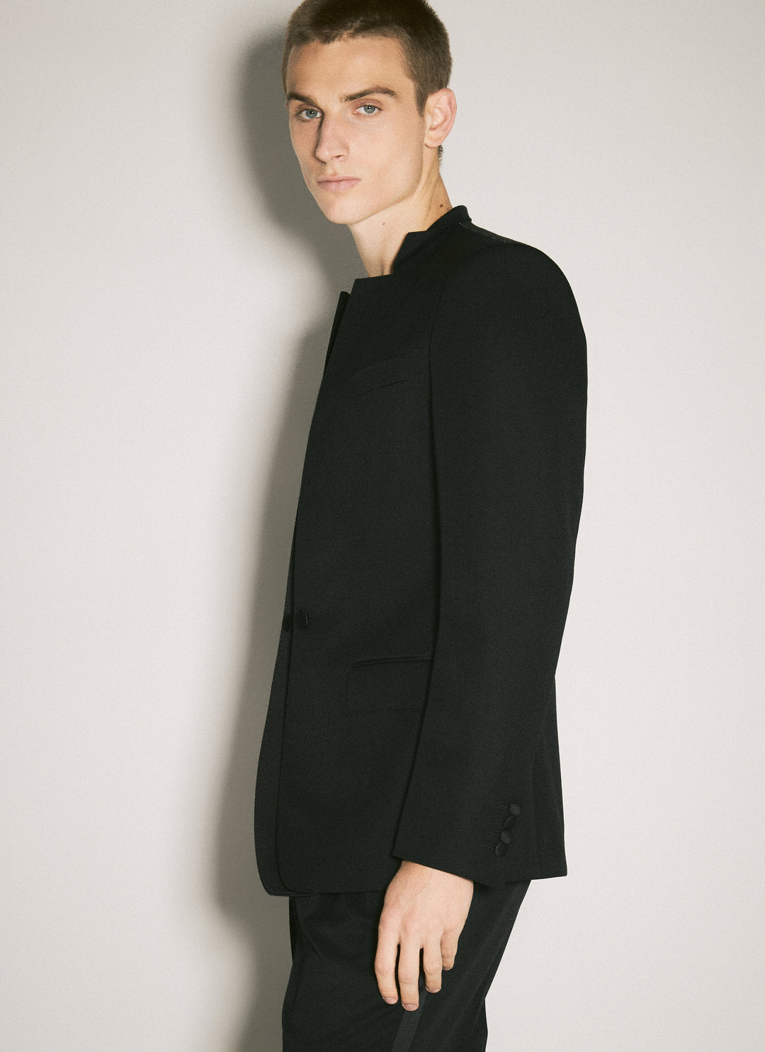 Dolce & Gabbana Men Single-Breasted Wool Jacket