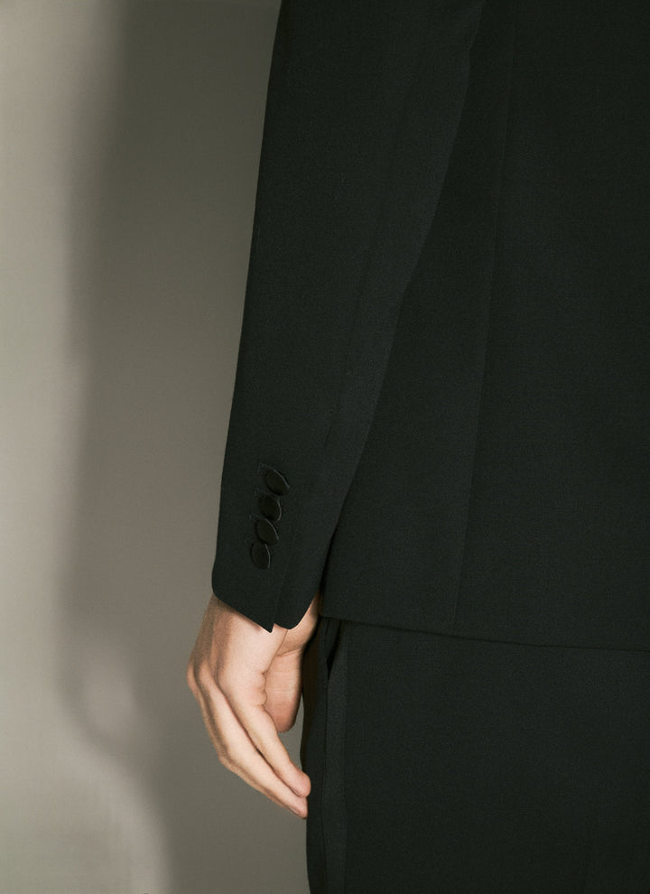 Dolce & Gabbana Men Single-Breasted Wool Jacket