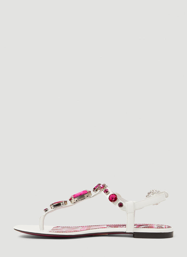 Dolce &amp; Gabbana Women Crystal Embellished Majolica Sandals
