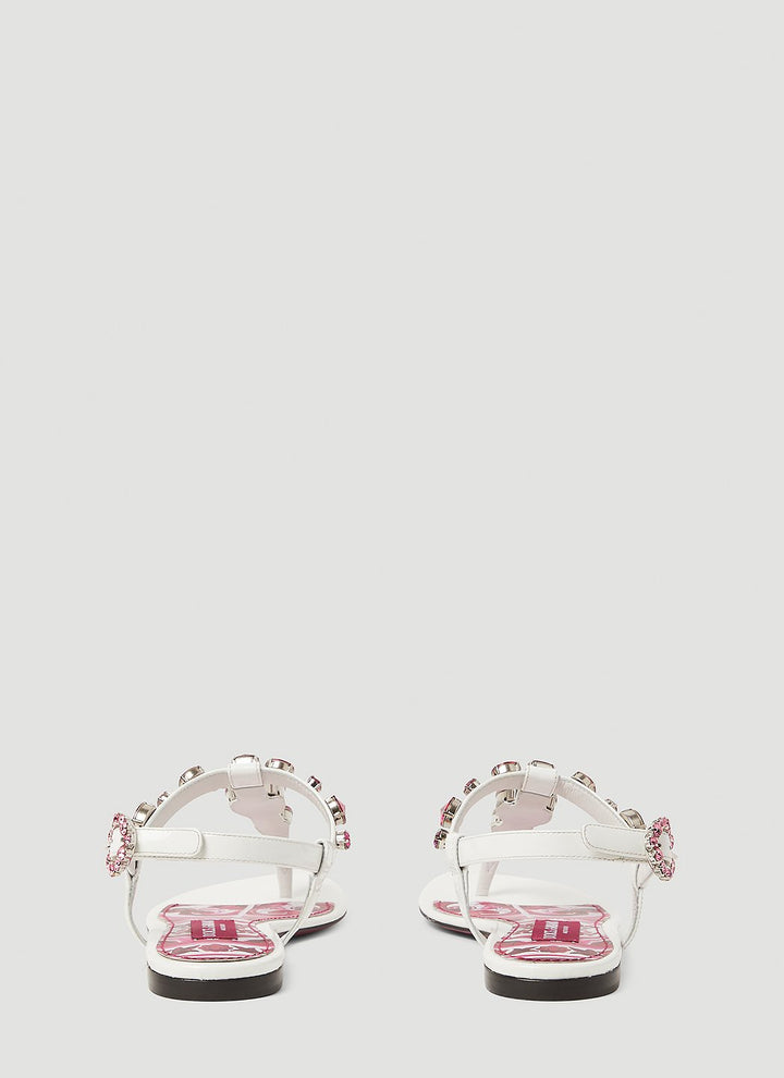 Dolce & Gabbana Women Crystal Embellished Majolica Sandals