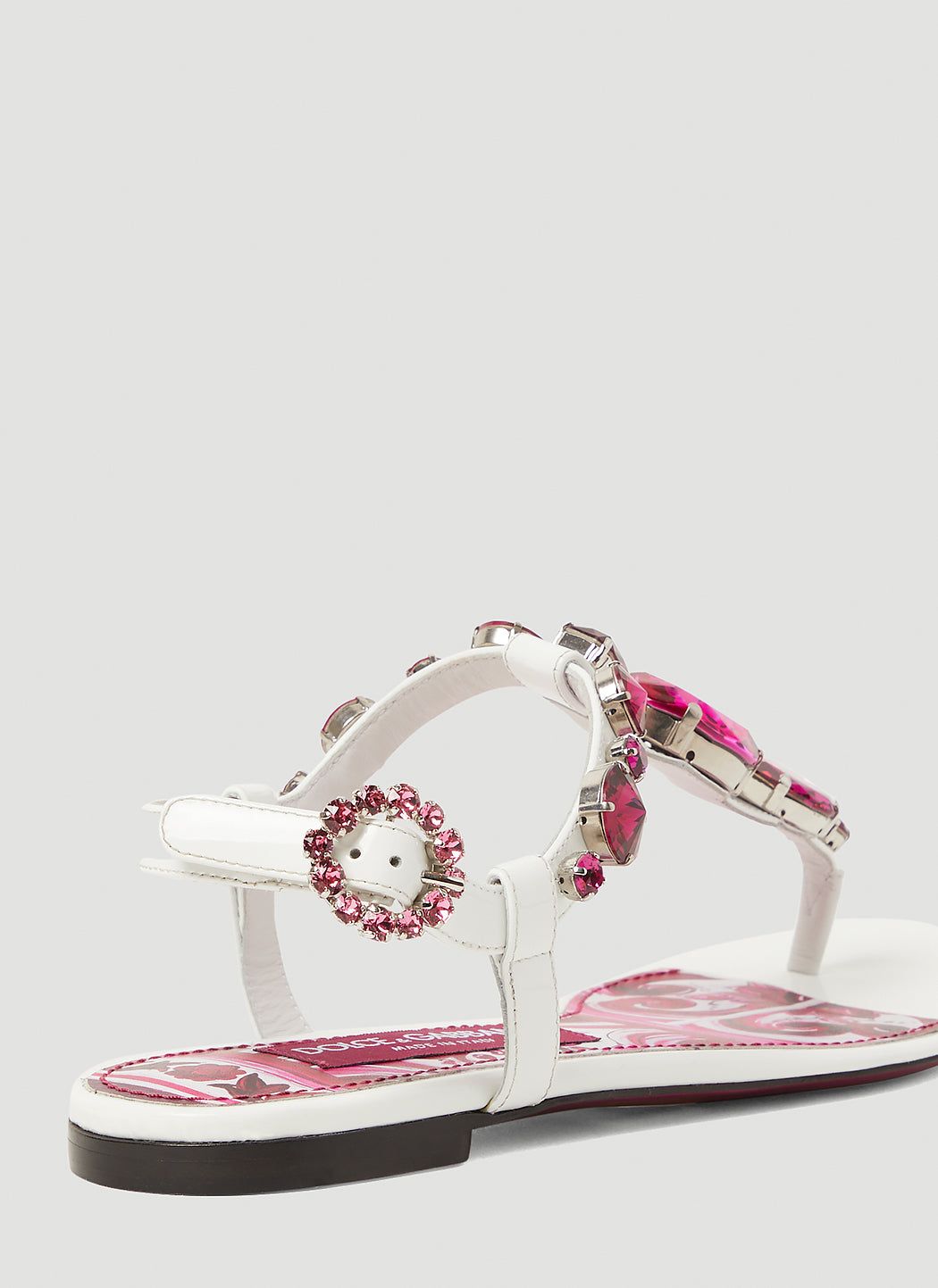 Dolce &amp; Gabbana Women Crystal Embellished Majolica Sandals