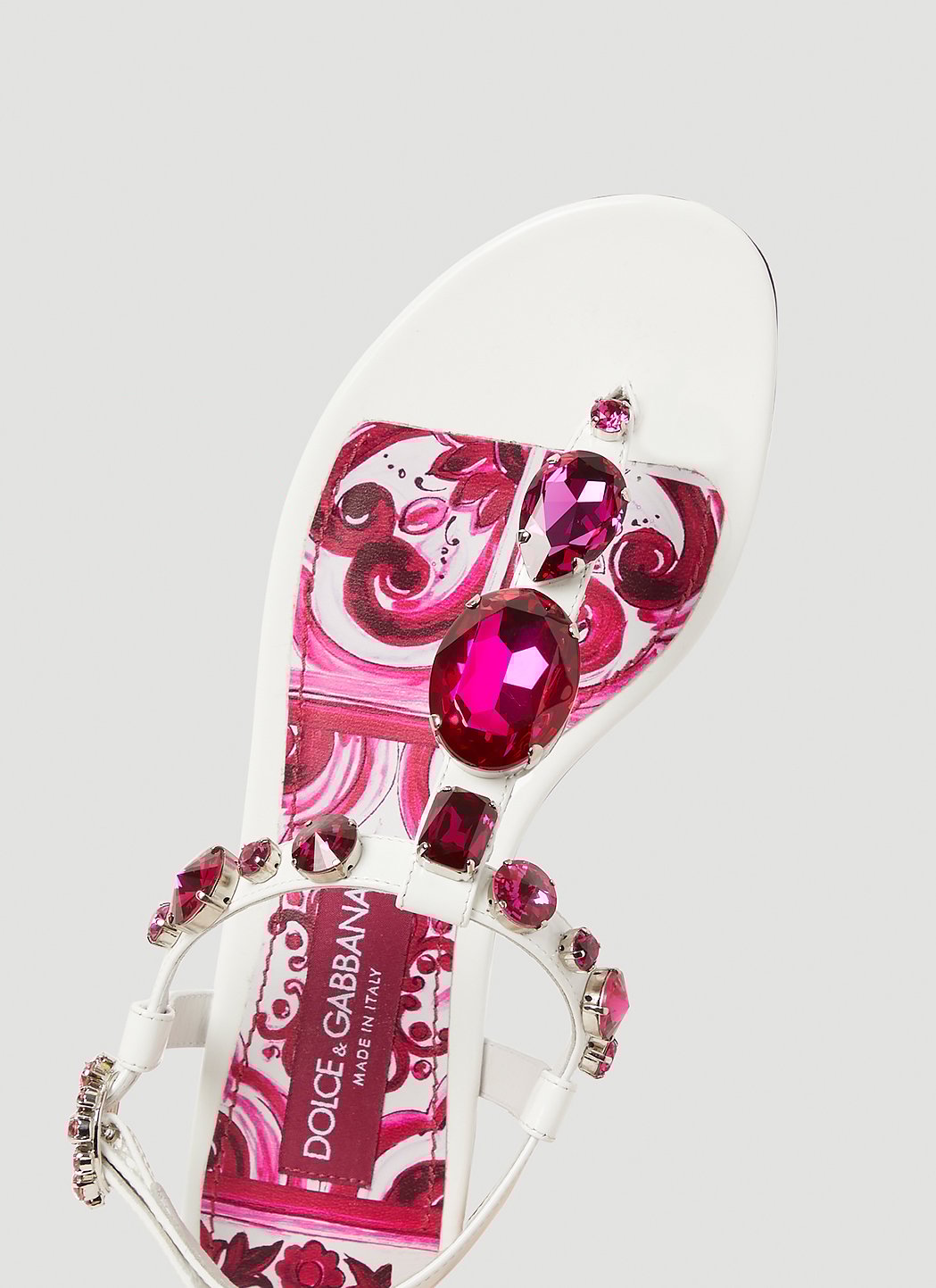 Dolce & Gabbana Women Crystal Embellished Majolica Sandals