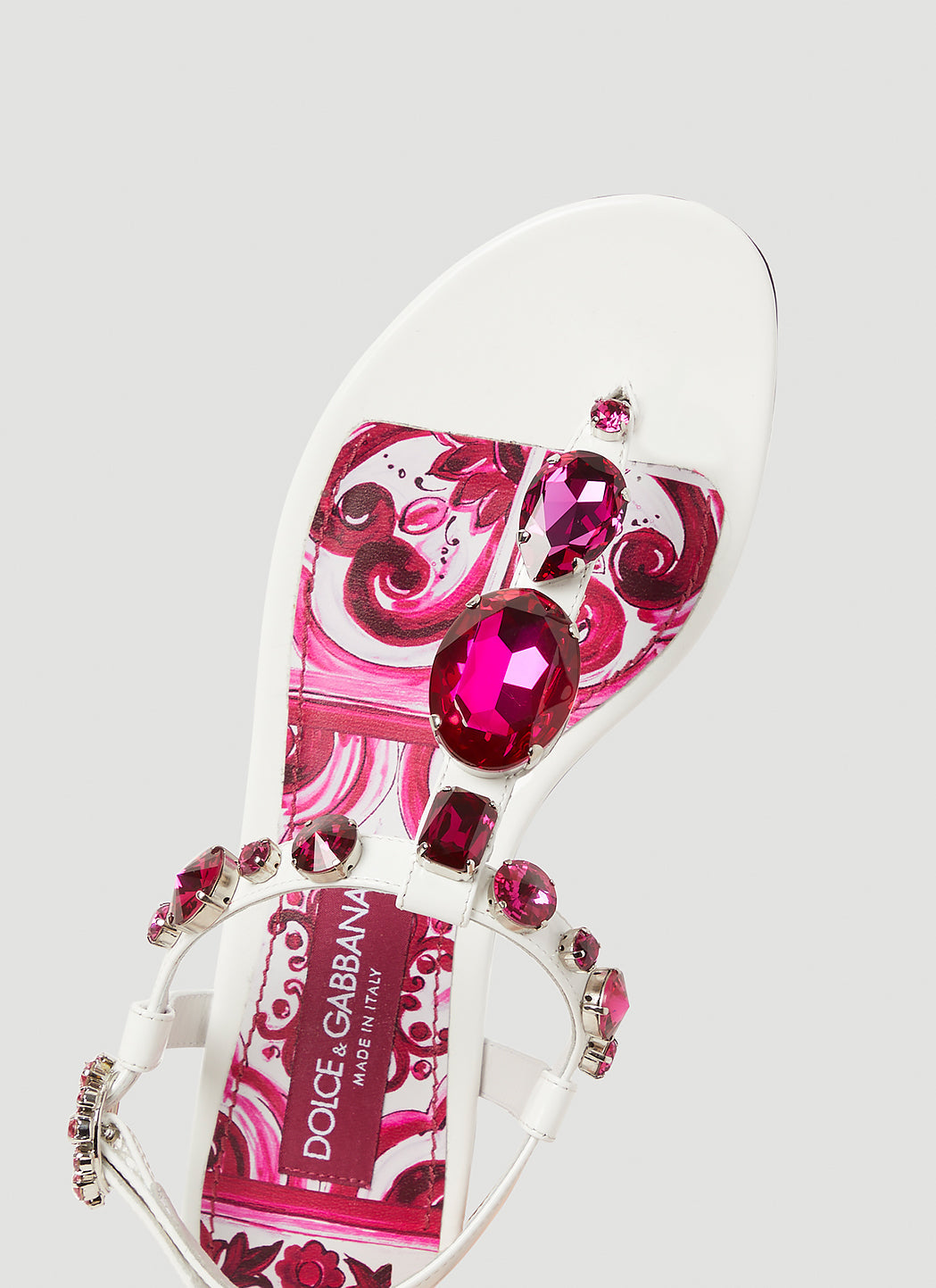 Dolce &amp; Gabbana Women Crystal Embellished Majolica Sandals