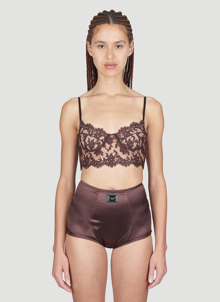 Dolce &amp; Gabbana Women Floral Lace Long-Line Bra
