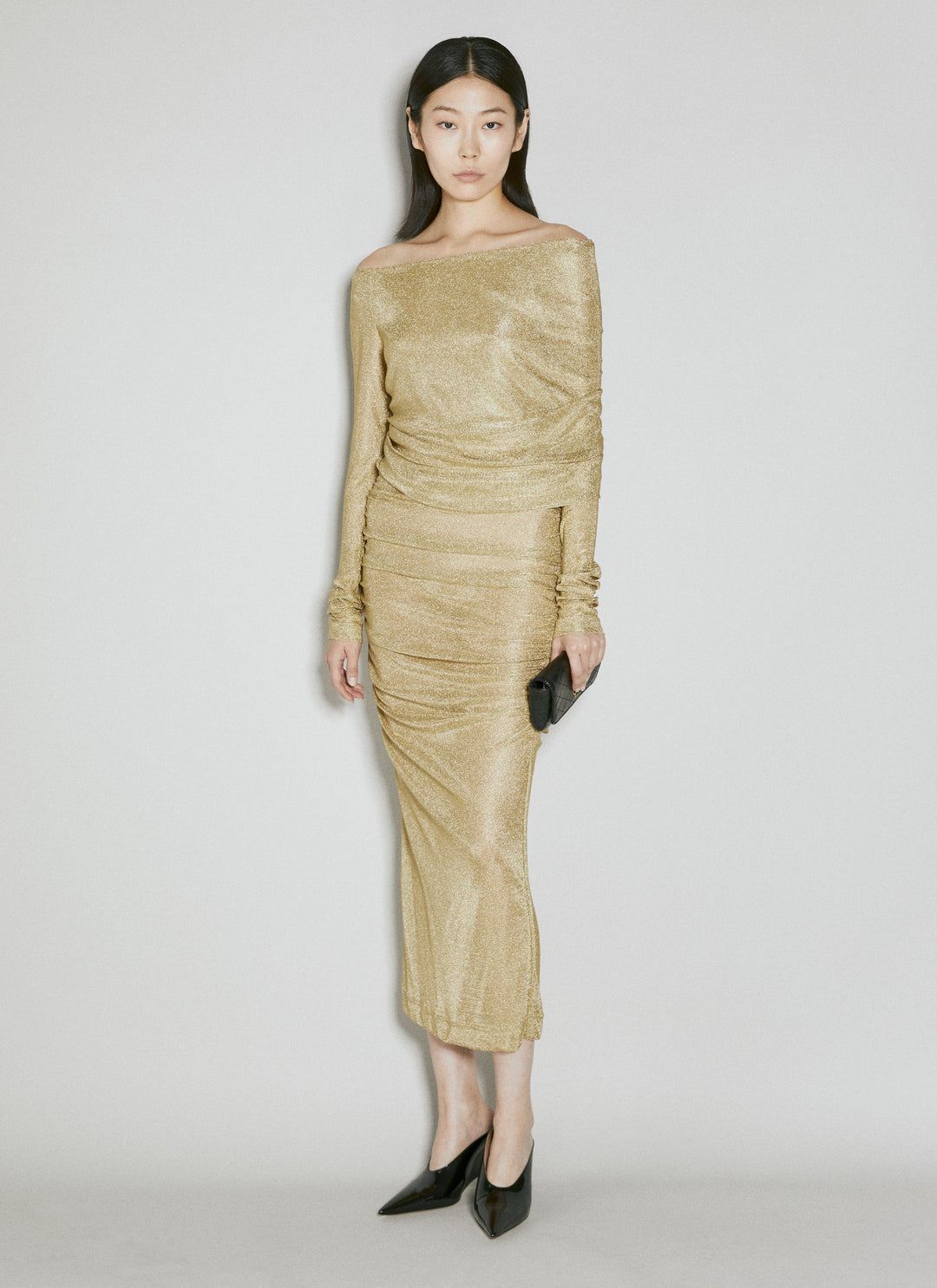 Dolce & Gabbana Women Lurex Mesh Midi Dress