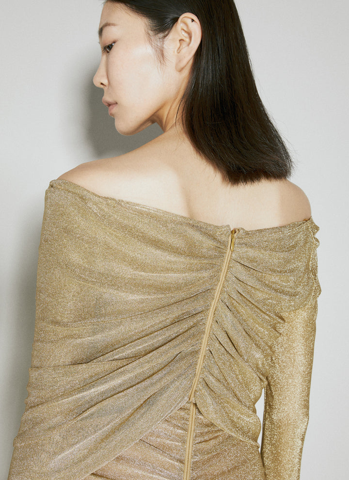 Dolce & Gabbana Women Lurex Mesh Midi Dress