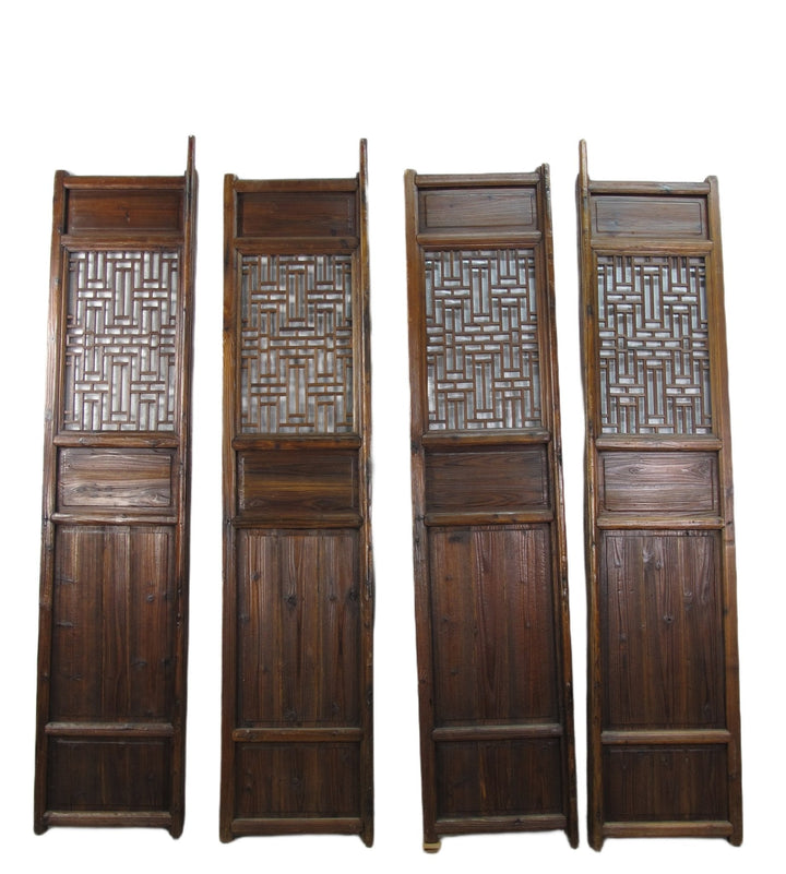 Double Happiness Lattice Screen Door Panel - Set of 4