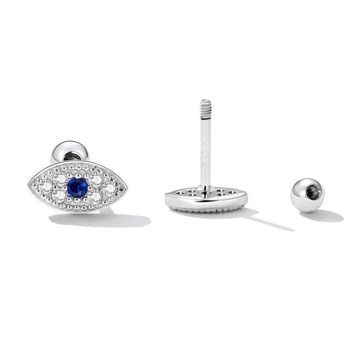 925 Sterling Silver &amp; Pavé Setting CZ Earrings