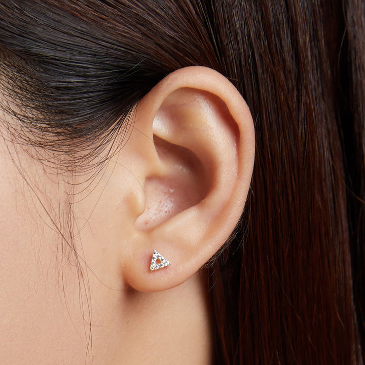 925 Sterling Silver &amp; Plated Gold CZ Earrings for Women
