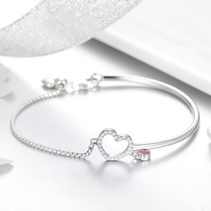 925 Sterling Silver Bracelet 19cm for Women