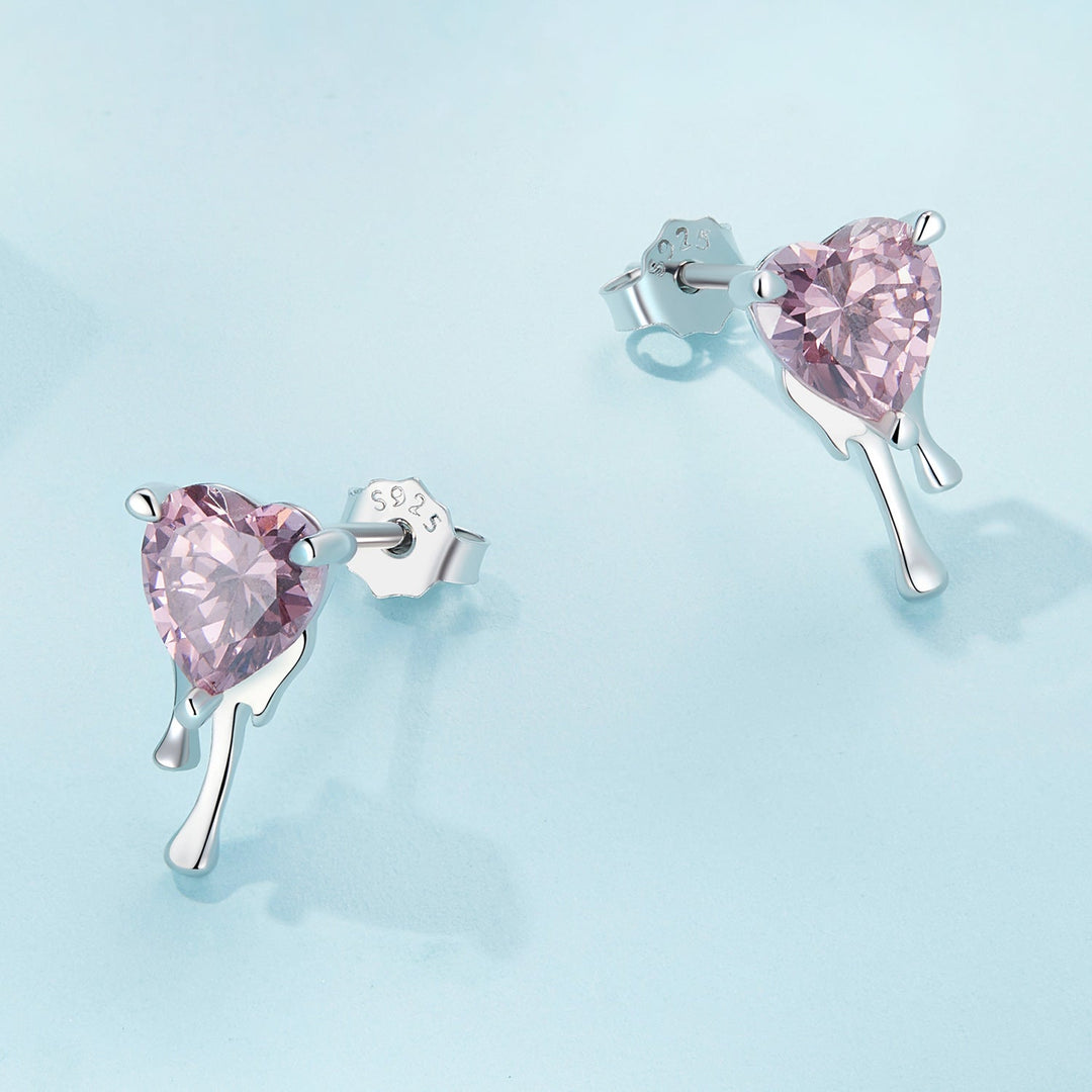 925 Sterling Silver CZ Earrings with Pavé Setting for Women