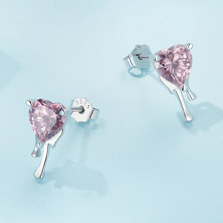 925 Sterling Silver CZ Earrings with Pavé Setting for Women