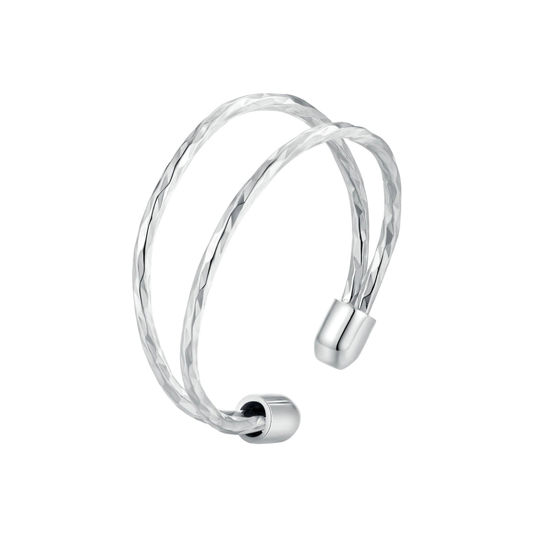 925 Sterling Silver &amp; White Gold Plated Ring for Women - Stylish Width 2.3-6.3mm