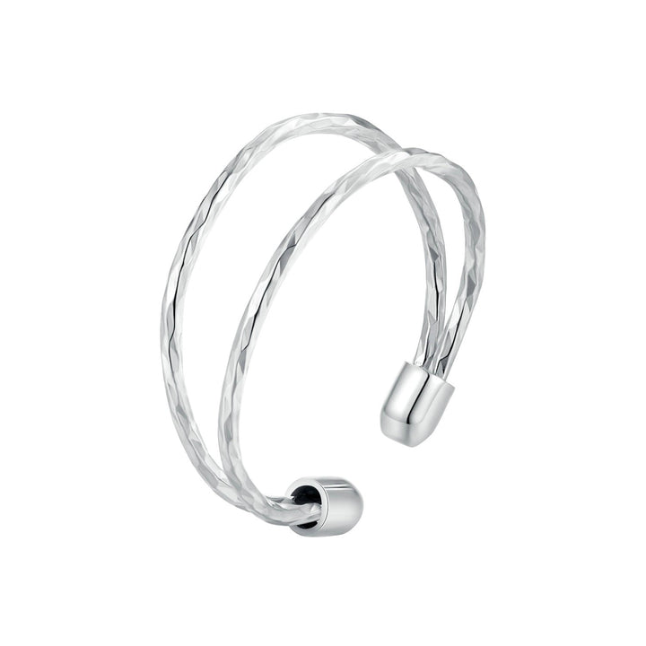 925 Sterling Silver &amp; White Gold Plated Ring for Women - Stylish Width 2.3-6.3mm