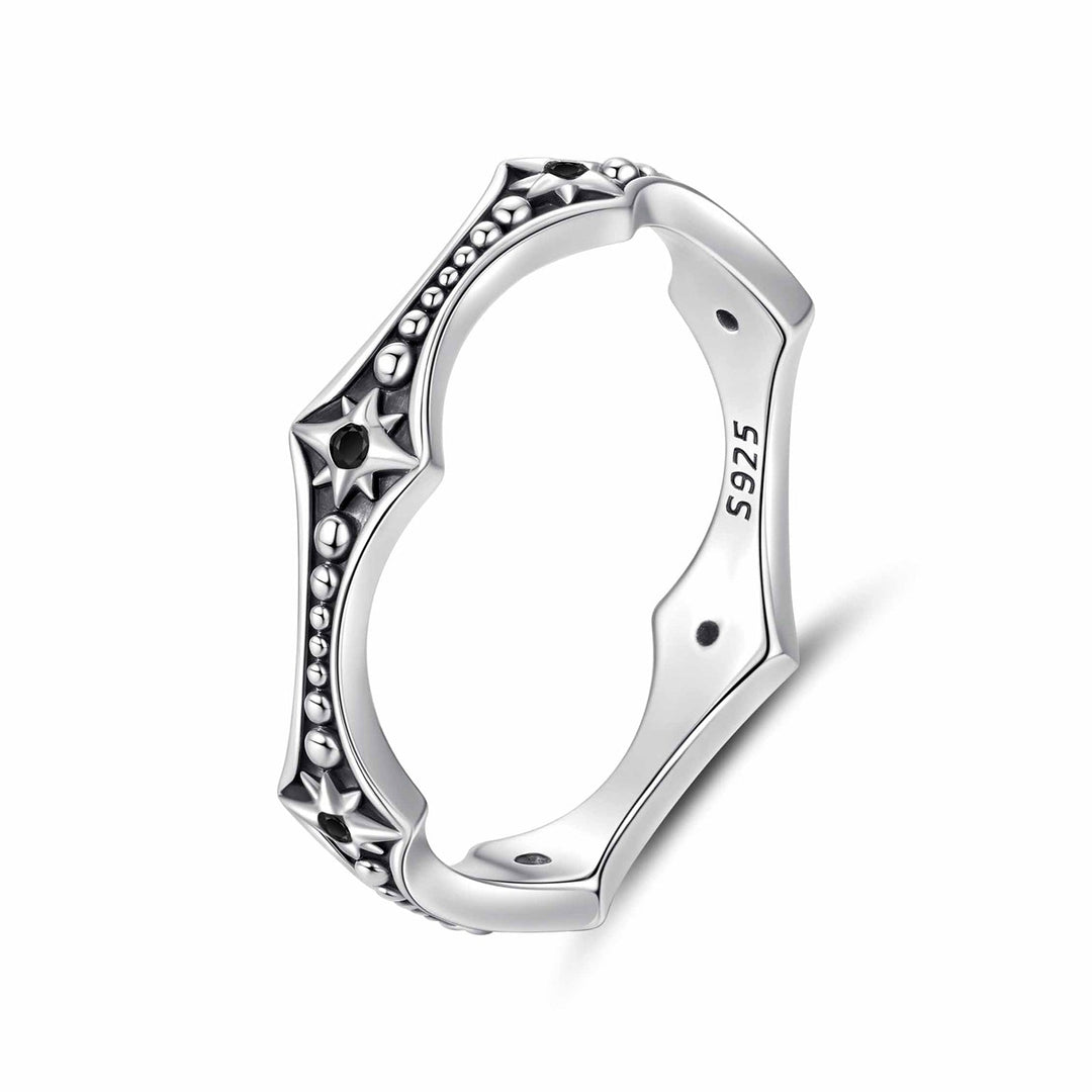 925 Sterling Silver Ring with Pavé Setting CZ, Size 6.0