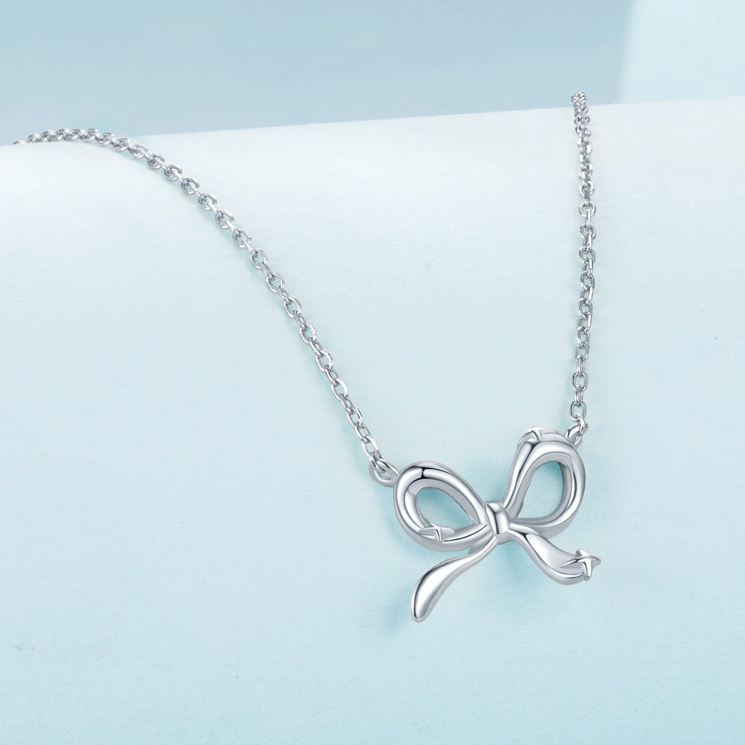 925 Sterling Silver Plated White Gold 40+5cm Adjustable Necklace for Women