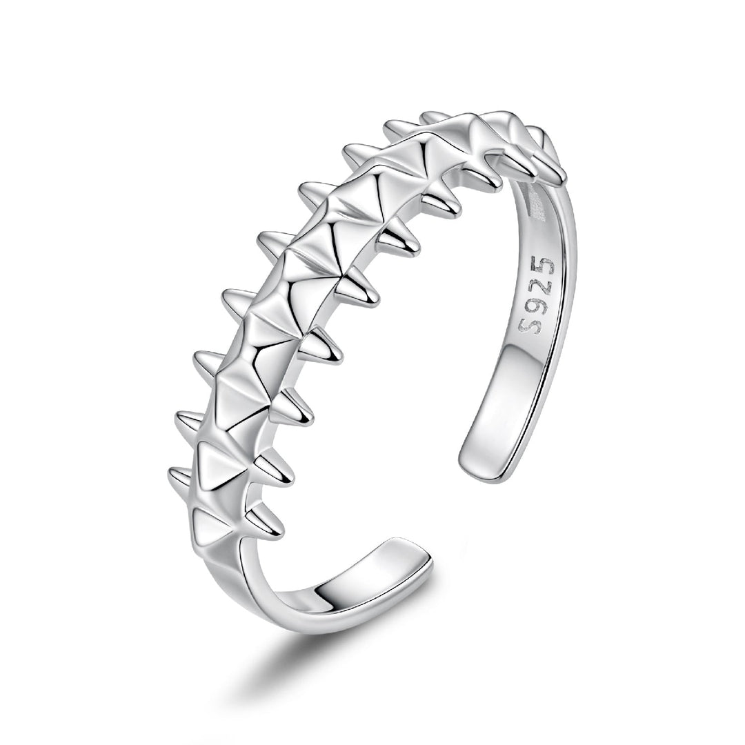 925 Sterling Silver + Plated White Gold 0.24cm Ring for Women