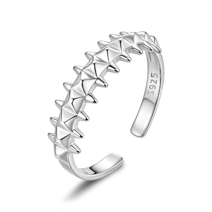 925 Sterling Silver + Plated White Gold 0.24cm Ring for Women