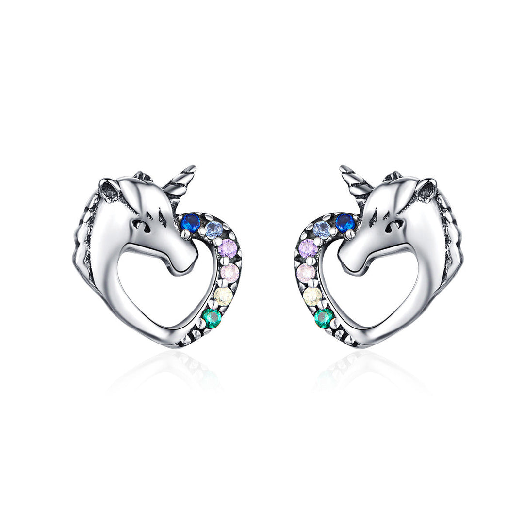 925 Sterling Silver Earrings with Oxidized Finish and Pavé Setting