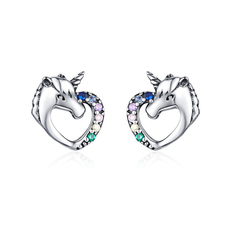 925 Sterling Silver Earrings with Oxidized Finish and Pavé Setting