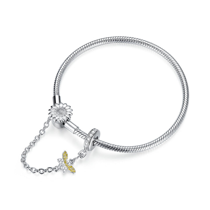 925 Sterling Silver Adjustable Length 17cm Bracelet for Women