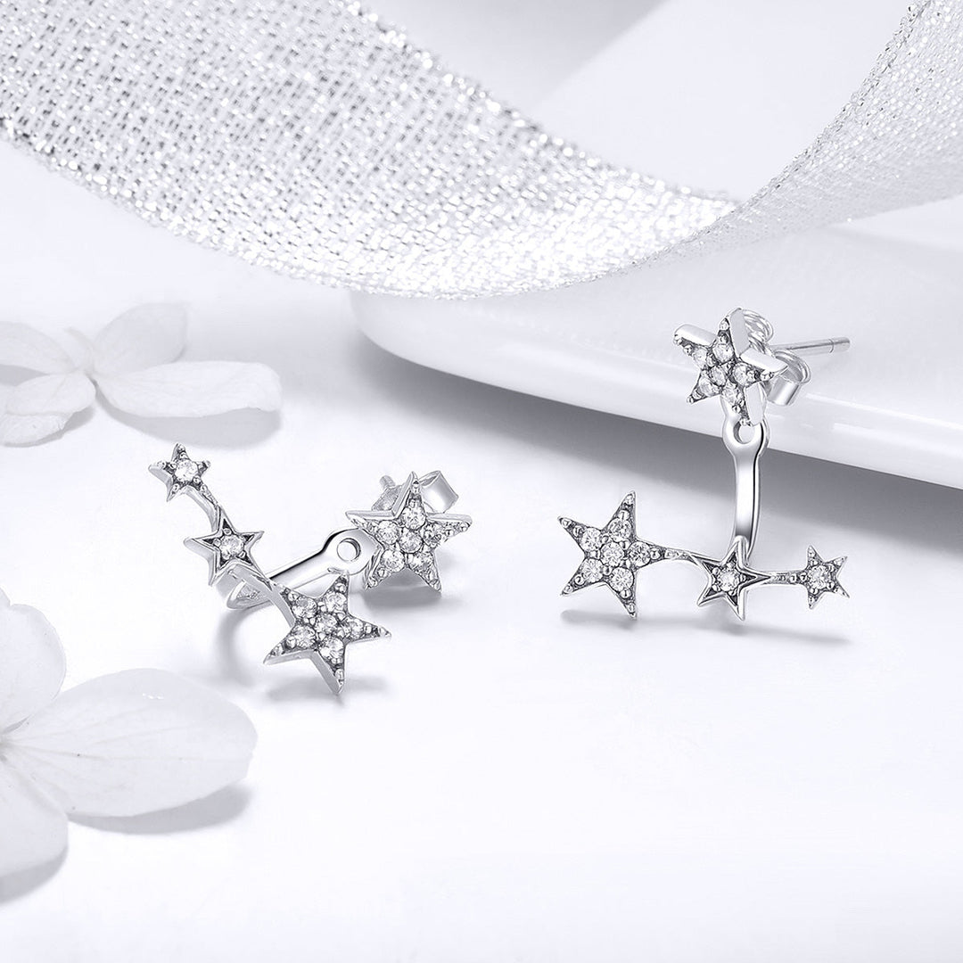 925 Sterling Silver Pavé Setting Earrings for Women
