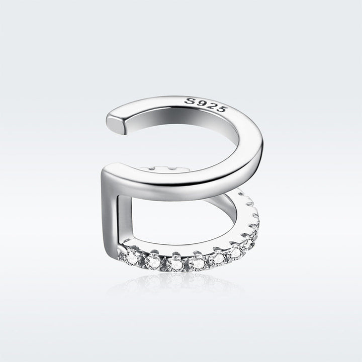 925 Sterling Silver Plated Platinum CZ Earrings for Women