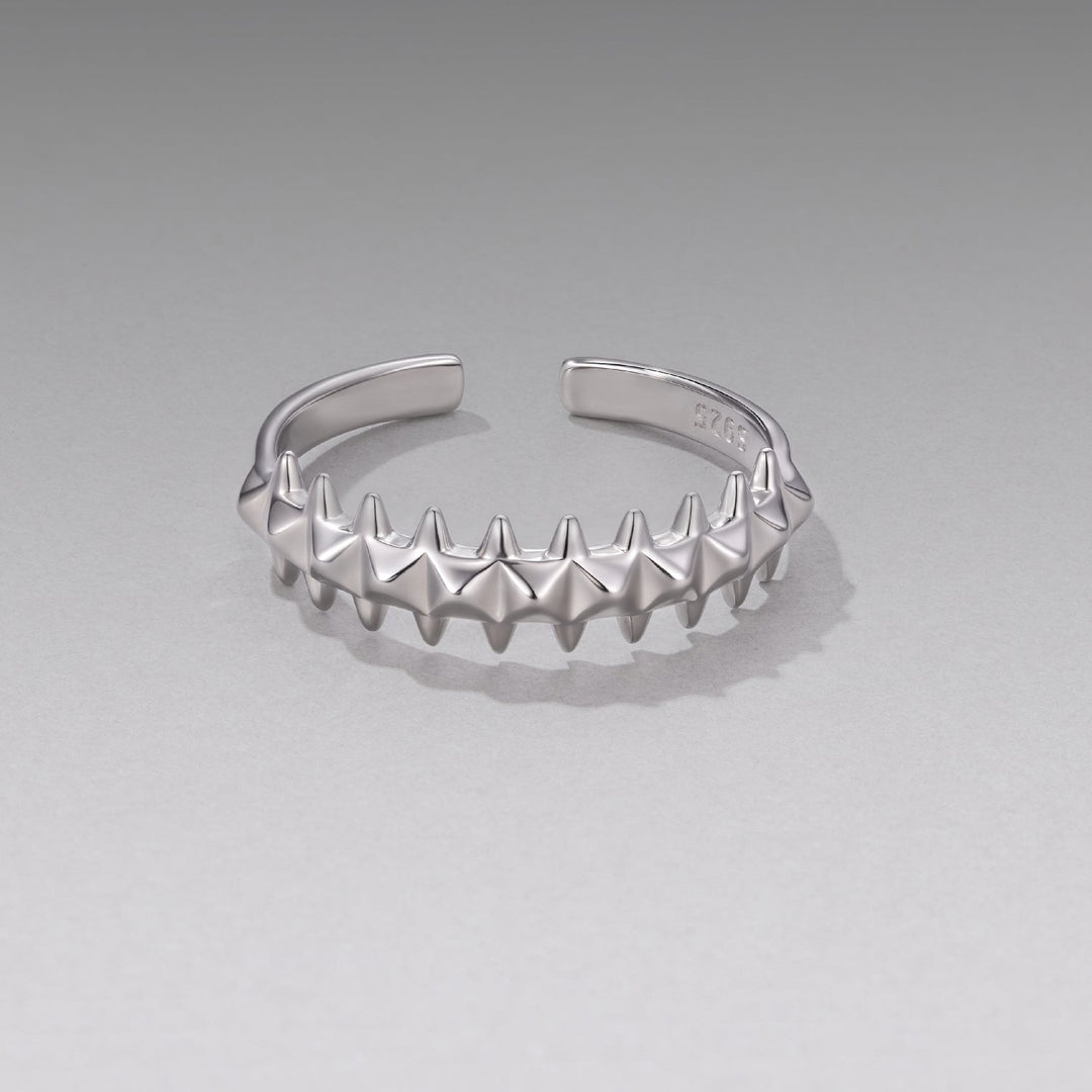 925 Sterling Silver + Plated White Gold 0.24cm Ring for Women
