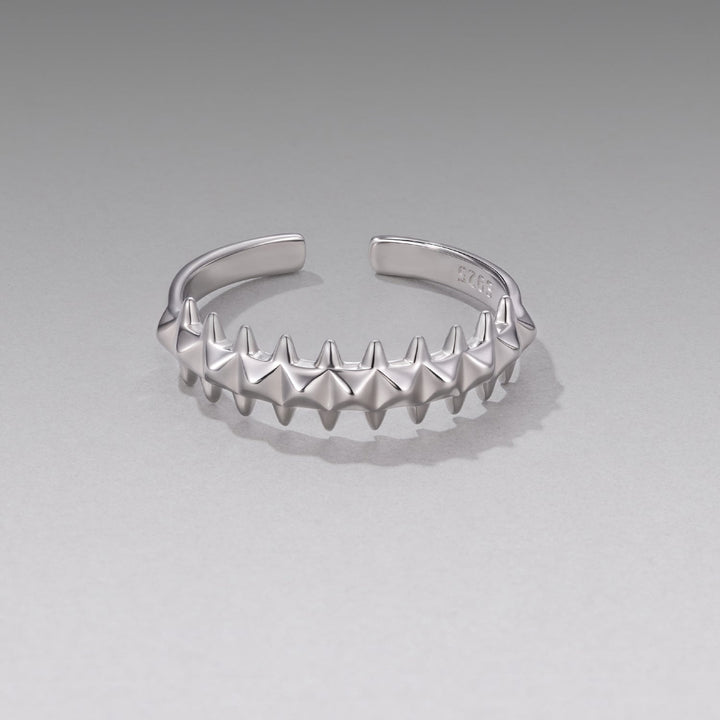 925 Sterling Silver + Plated White Gold 0.24cm Ring for Women