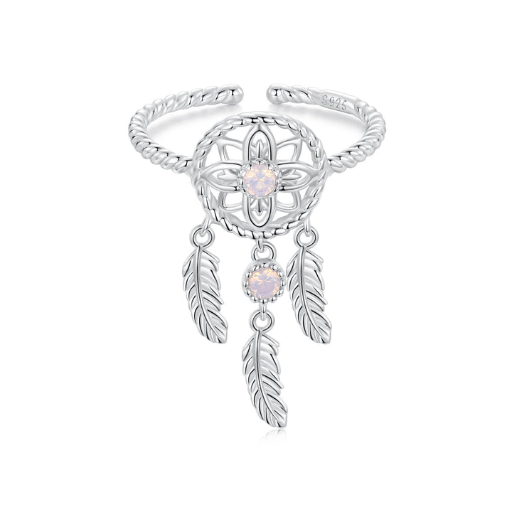 925 Sterling Silver Nano Opal Stone Ring for Women