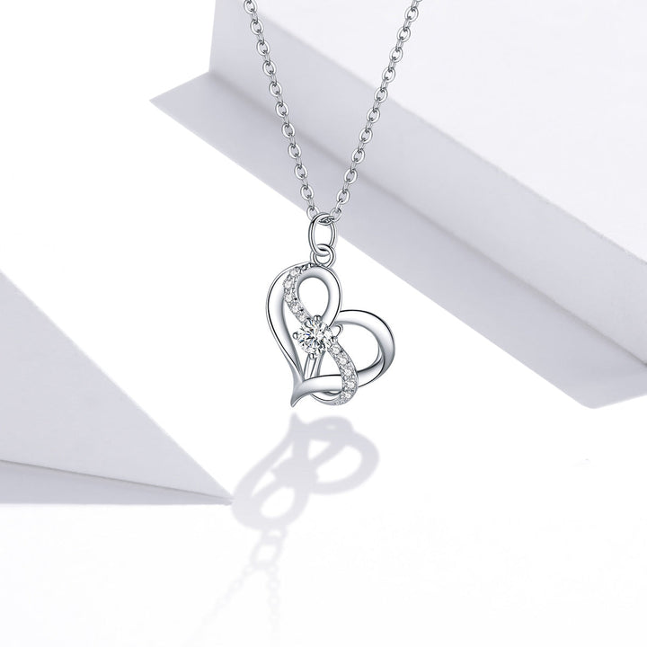 925 Sterling Silver Adjustable CZ Pendant Necklace