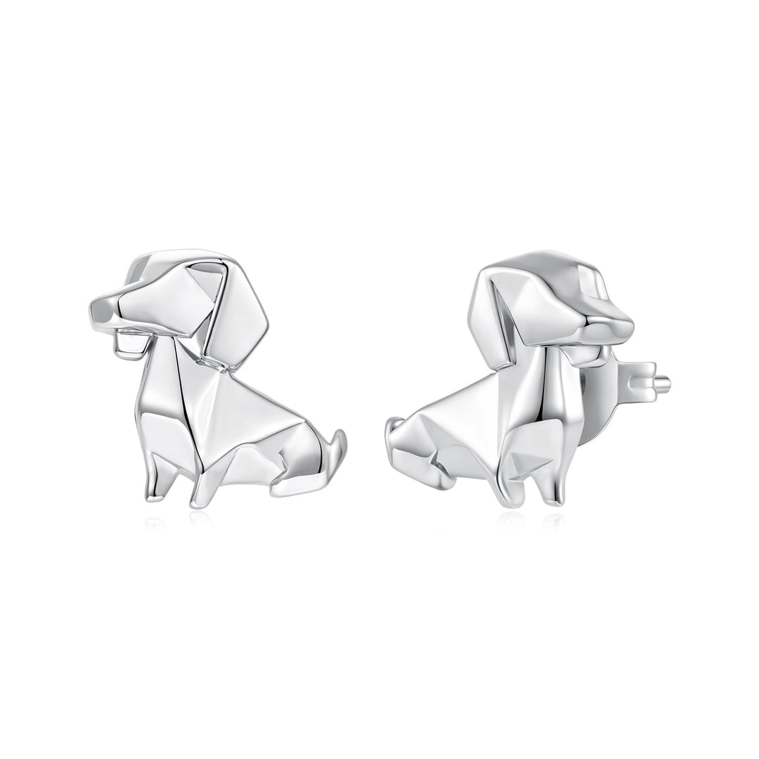 925 Sterling Silver White Gold Plated 1.1 x 1.1 cm Brass Earrings for Women