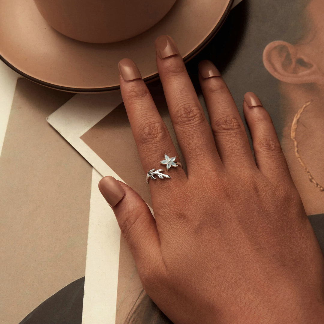 925 Sterling Silver &amp; Opal Ring for Women