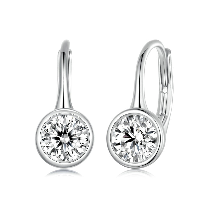 925 Sterling Silver 0.50 Carat Moissanite Earrings for Women