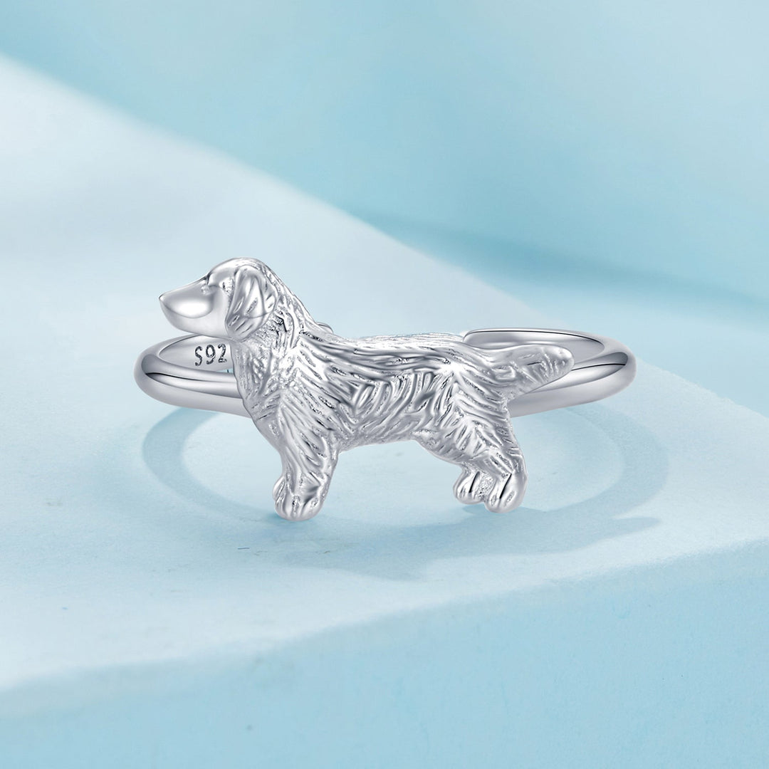 925 Sterling Silver Dog Ring 1.7mm for Women