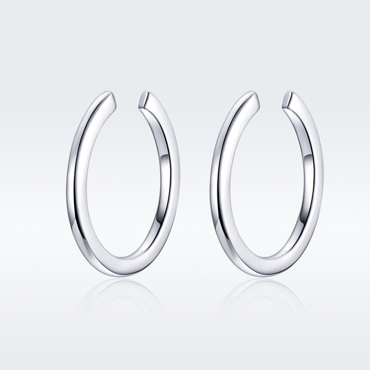 925 Sterling Silver Earrings with Platinum Plating, 1.3cm for Women