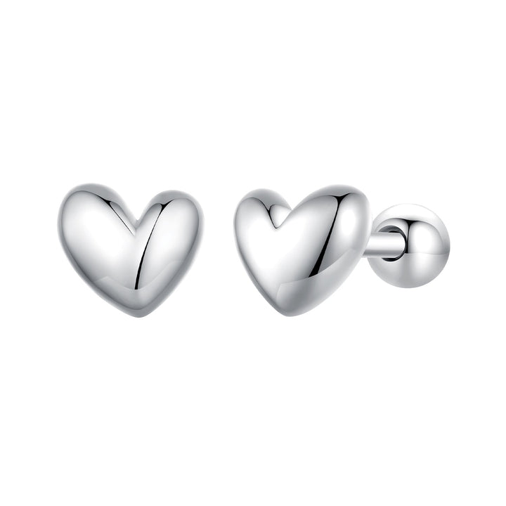 925 Sterling Silver Plated Platinum 5mm Earrings for Women
