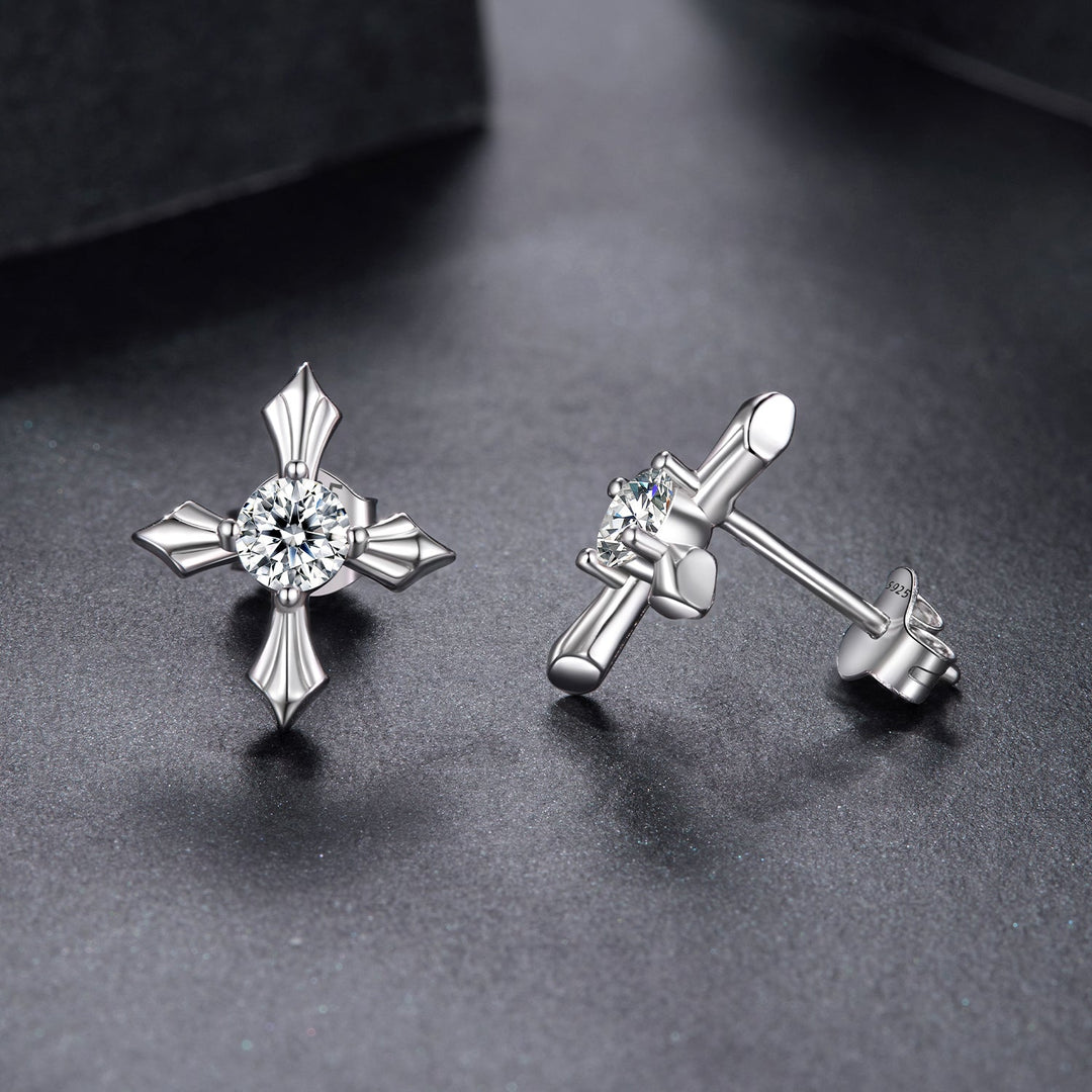 925 Sterling Silver 0.30 Carat Genuine Moissanite Earrings for Women