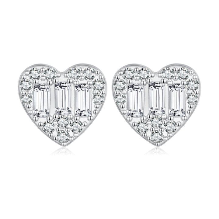 925 Sterling Silver Earrings with Pavé Set CZ