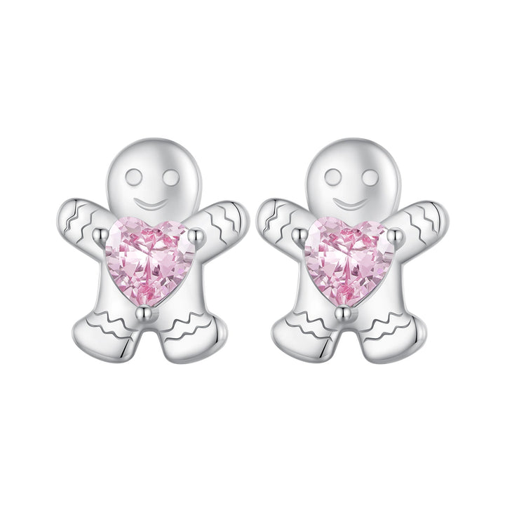 925 Sterling Silver Earrings with Pavé Setting CZ - 10x9mm for Women