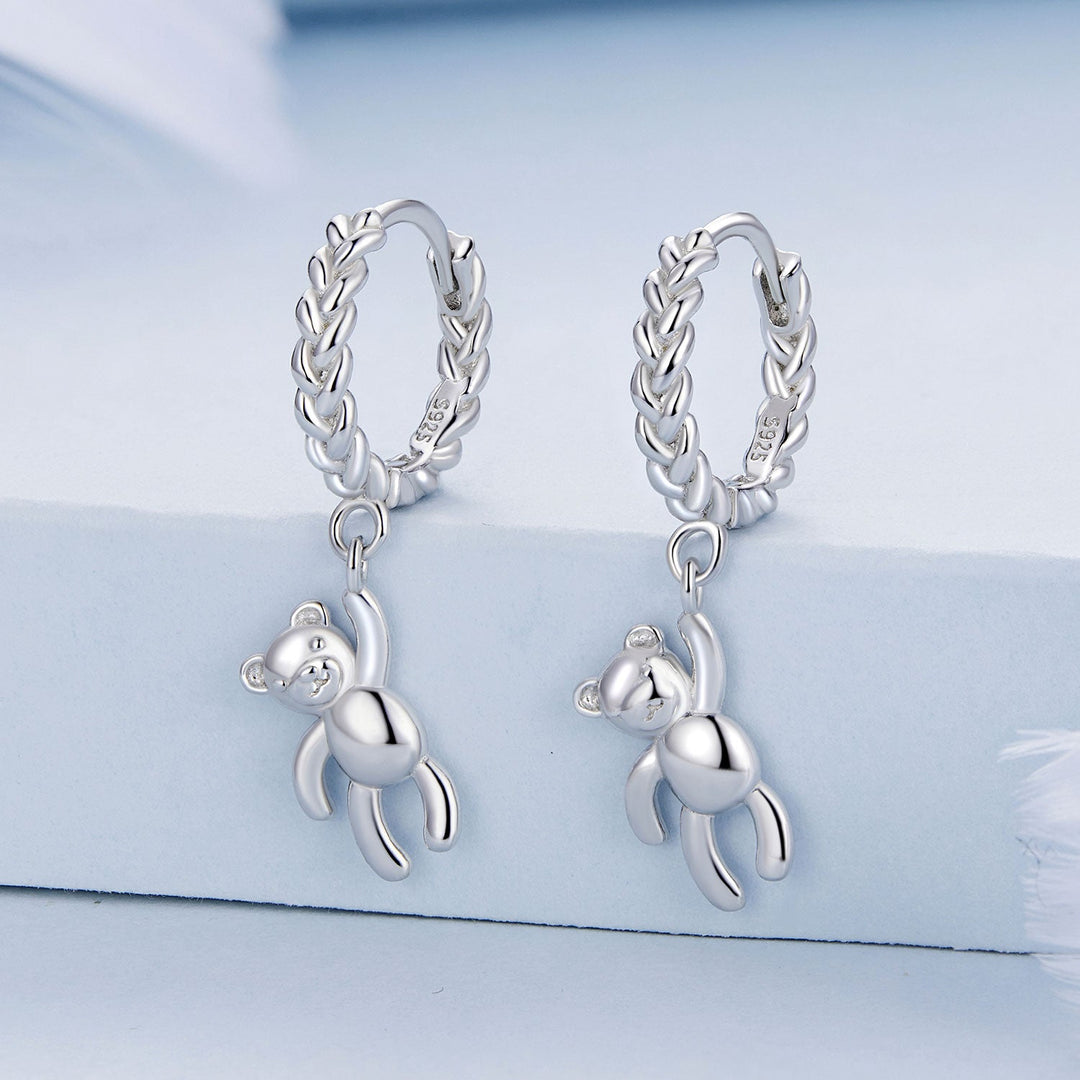 925 Sterling Silver Plated Platinum Earrings