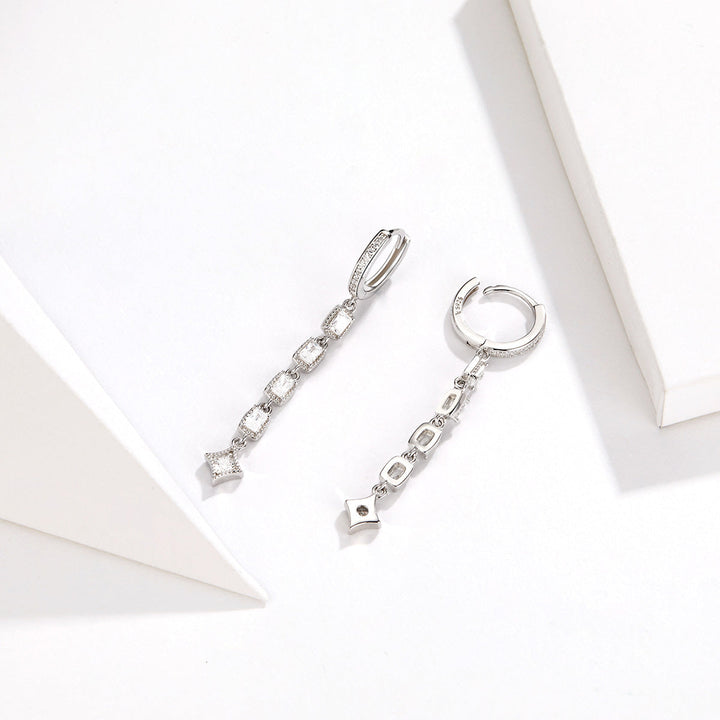 925 Sterling Silver Earrings with Pavé Set CZ